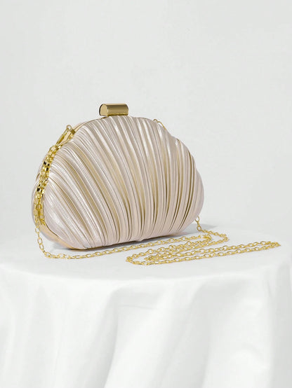 Lightweight, Business Casual Rhinestone Decor Bucket Bag Mini Drawstring Design,Straw Bag,Bride, Wedding Items, Gift For Women
