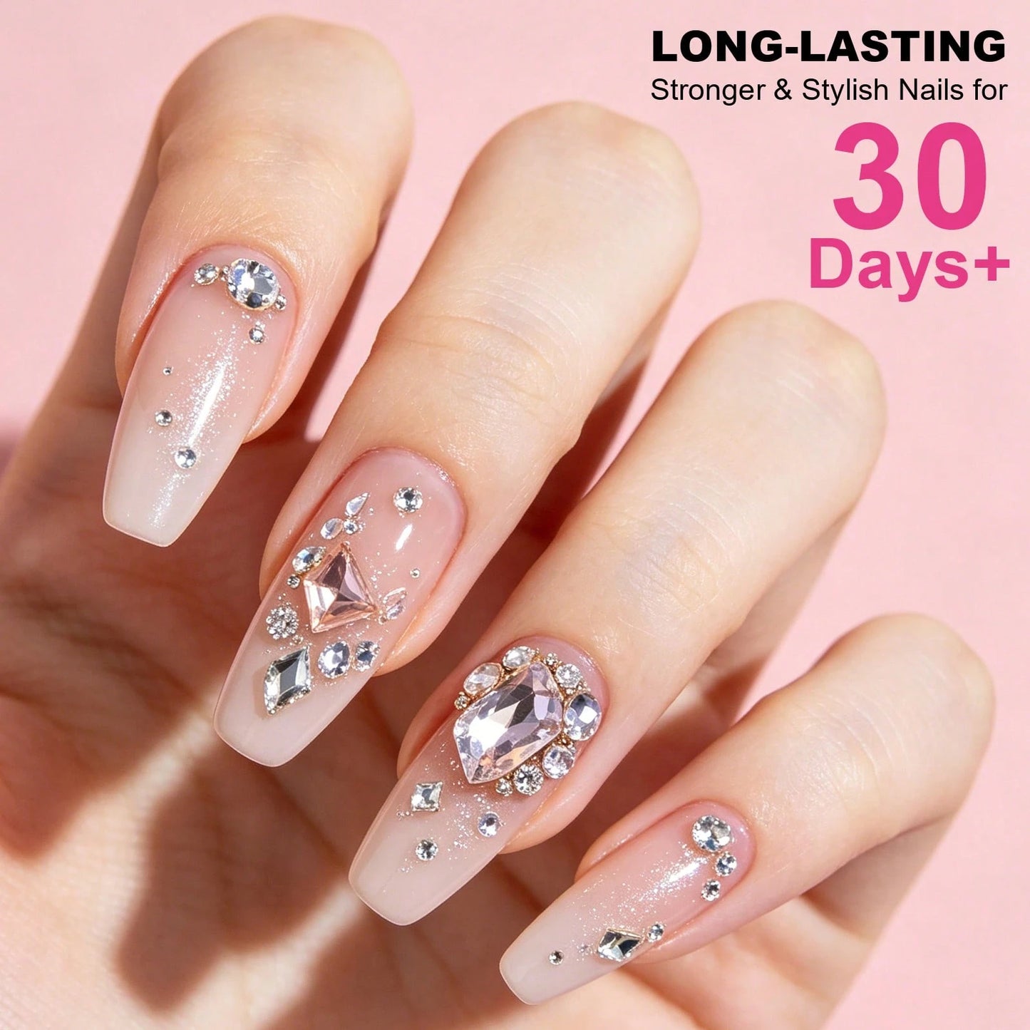 LIMEGIRL 8ml Super Strong Nail Glue For Nail Tips, Nail Tips And Acrylic Nails, Brush-On Glue Long-Lasting, Maximum Strength, No Residue Easy To Clean