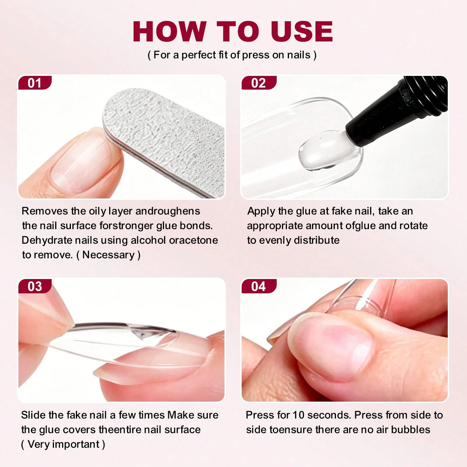 LIMEGIRL Press On Nail Kit, 240PCS Clear Soft Gel Nail Tips Set With Nail Glue, Nail File, Cuticle Pusher & Cleaning Brush, No UV Lamp Needed For DIY Nail Extensions
