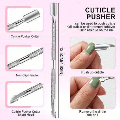 LIMEGIRL Press On Nail Kit, 240PCS Clear Soft Gel Nail Tips Set With Nail Glue, Nail File, Cuticle Pusher & Cleaning Brush, No UV Lamp Needed For DIY Nail Extensions