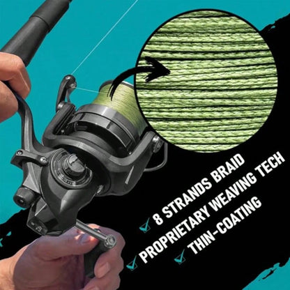 LineThink 300m 8-Strand PE Braided Fishing Line, Multi-Strand Braided, Professional Grade Durable, Suitable For Saltwater And Freshwater, Thin Coating, Zero Stretch, High Knot Strength