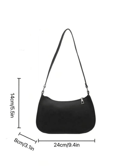 Livesso Novachic Women's Autumn Outfit, Cute Cherry Pendant Decoration, Minimalist Shoulder Underarm Bag, Zipper Closure, Vintage Style