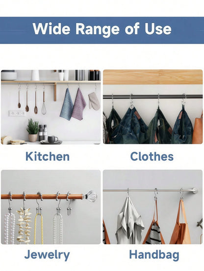 LMMAKE 12PCS Shower Curtain Hooks – Rust-Resistant Metal Double-Glide Hooks For Bathroom Shower Rods & Curtains
