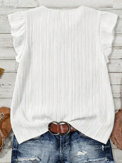 LUNE Casual Minimalist Green Plus Size Shirt, Suitable For Summer