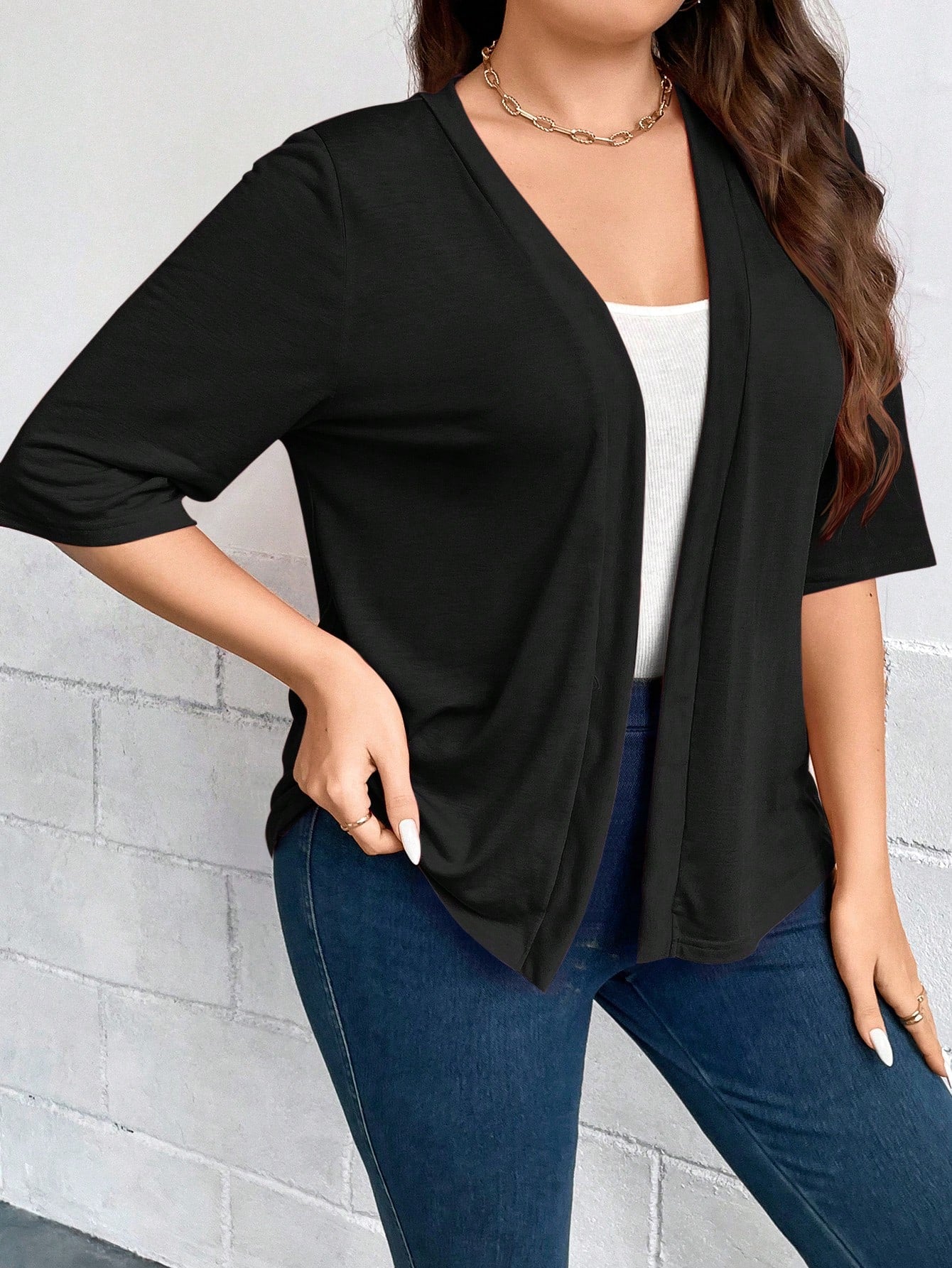 LUNE Plus Size Fall Women Clothes Leopard Print 3/4 Sleeve Everyday Casual Bomber Jacket Back To School Clothes For Autumn & Winter