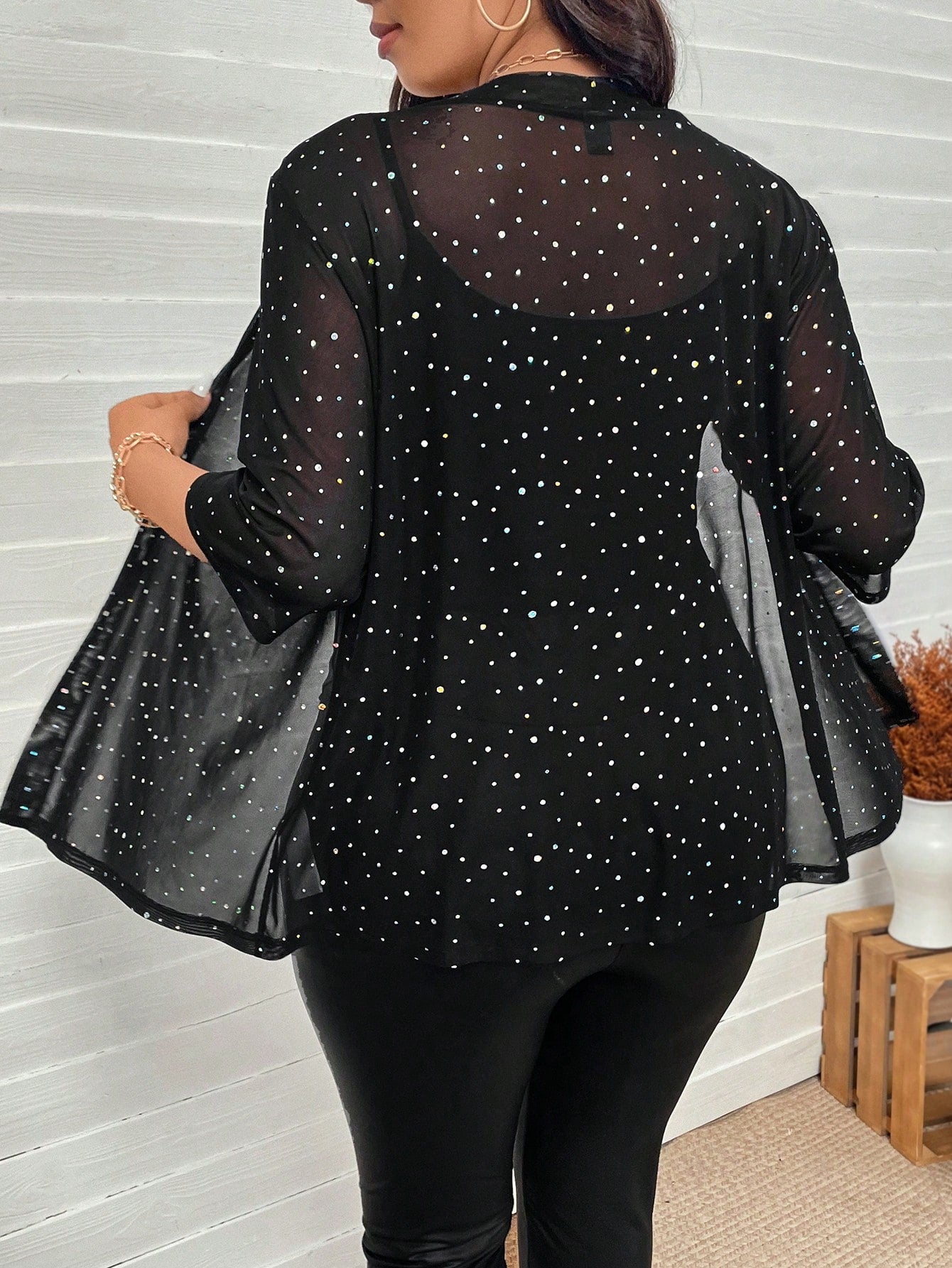 LUNE Plus Size Fall Women Clothes Leopard Print 3/4 Sleeve Everyday Casual Bomber Jacket Back To School Clothes For Autumn & Winter