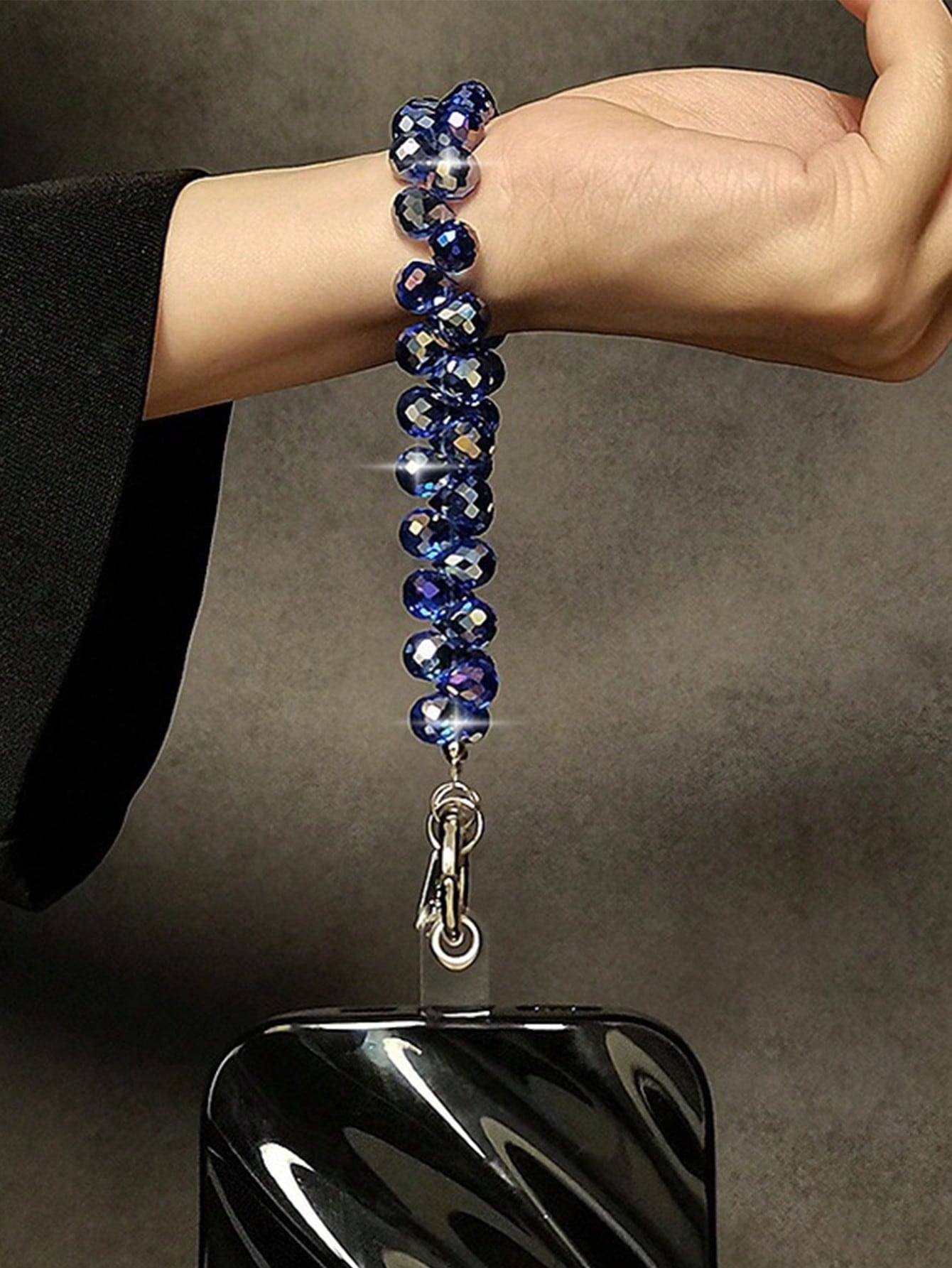 Luxury Crystal Beaded Keychain, With Keyring, Suitable For Hanging On Phones, Bags And More Gifts For Mother, Family, Friends, Birthday, Holiday Phone Charm, Phone Chain