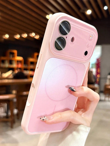 Luxury Dual-Color Silicone Magnetic Wireless Charging Phone Case Compatible With IPhone 17 Pro Max, 17 Pro, 17, 16, 15, 14, 13 Pro Max, Shockproof Silicone Protective Cover