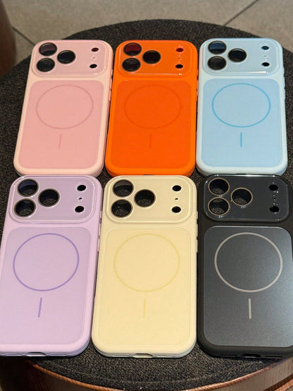 Luxury Dual-Color Silicone Magnetic Wireless Charging Phone Case Compatible With IPhone 17 Pro Max, 17 Pro, 17, 16, 15, 14, 13 Pro Max, Shockproof Silicone Protective Cover