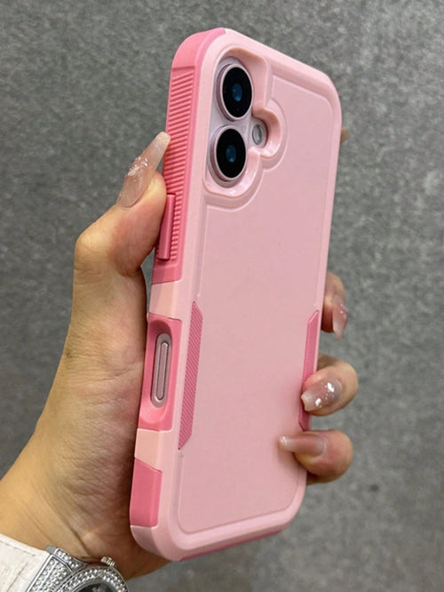 Luxury Dual-Layer Protective Phone Case, Compatible With IPhone 17/16/11/12/13/14/15 Pro Max Plus/16E/17 Air, Hard Plastic Shockproof Frame Back Cover