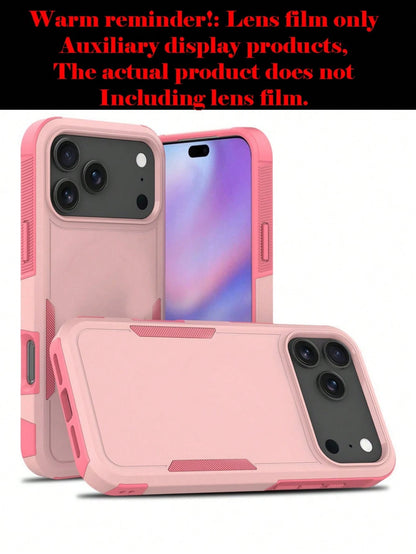 Luxury Dual-Layer Protective Phone Case, Compatible With IPhone 17/16/11/12/13/14/15 Pro Max Plus/16E/17 Air, Hard Plastic Shockproof Frame Back Cover