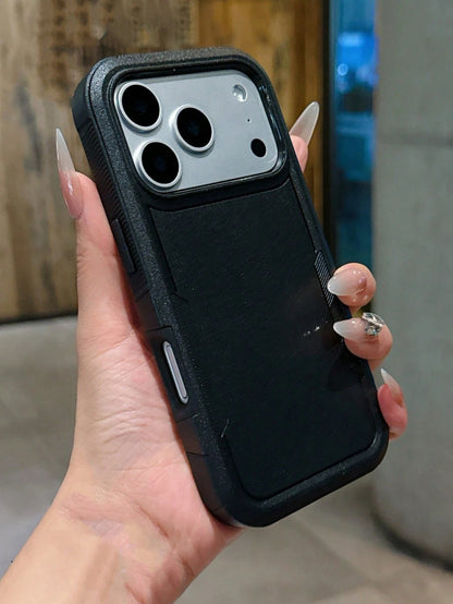 Luxury Dual-Layer Protective Phone Case, Compatible With IPhone 17/16/11/12/13/14/15 Pro Max Plus/16E/17 Air, Hard Plastic Shockproof Frame Back Cover