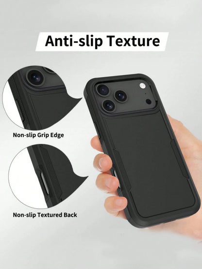 Luxury Dual-Layer Protective Phone Case, Compatible With IPhone 17/16/11/12/13/14/15 Pro Max Plus/16E/17 Air, Hard Plastic Shockproof Frame Back Cover