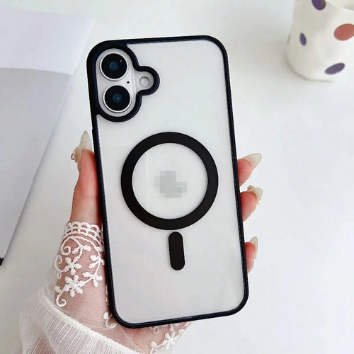 Luxury Magnetic Style Basic Phone Case 1 Piece Macaron Color Magnetic Phone Case Compatible With Iphone Series Does Not Yellow Waterproof Shockproof Anti-Fall Scratch Resistant Spring