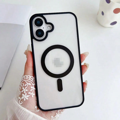 Luxury Magnetic Style Basic Phone Case 1 Piece Macaron Color Magnetic Phone Case Compatible With Iphone Series Does Not Yellow Waterproof Shockproof Anti-Fall Scratch Resistant Spring