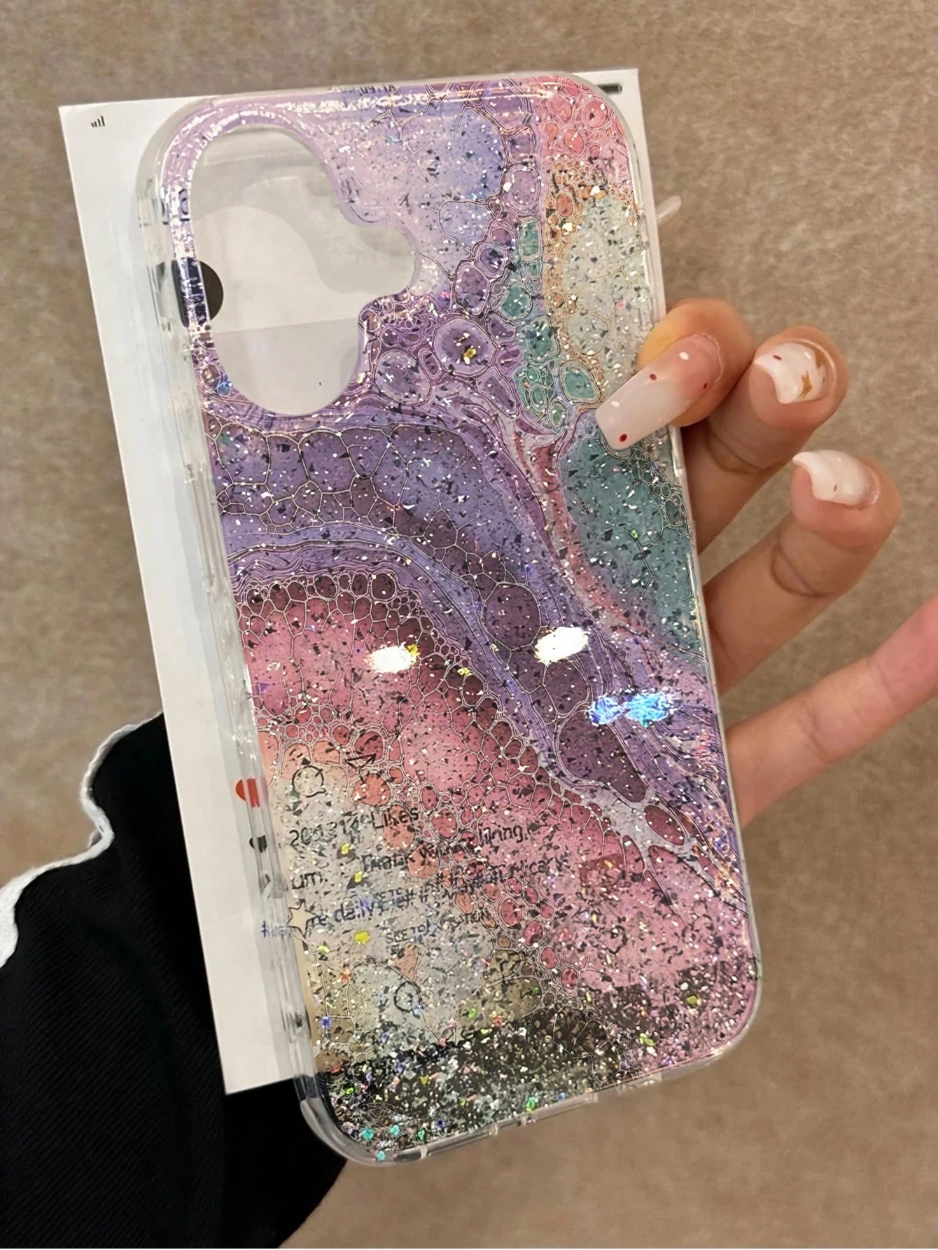 Luxury Silicone Sequins Premium IMD Glitter Gradient Glossy Protective Phone Case Compatible With IPhone 16/11/16pro/16plus/16promax/16e/15Promax/13/14/12/XS/XR/7G/8P, Premium Glitter Gradient Protect