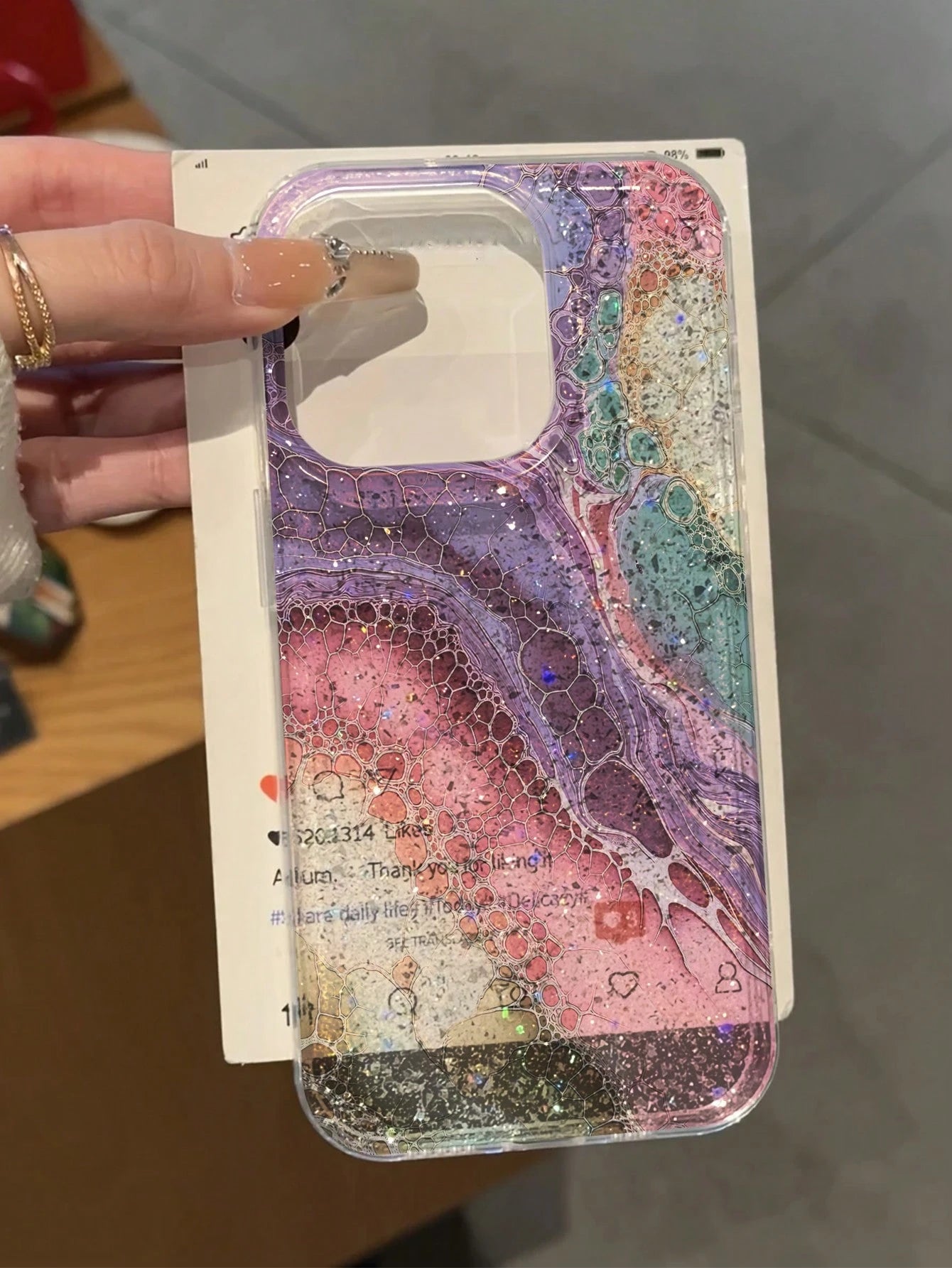 Luxury Silicone Sequins Premium IMD Glitter Gradient Glossy Protective Phone Case Compatible With IPhone 16/11/16pro/16plus/16promax/16e/15Promax/13/14/12/XS/XR/7G/8P, Premium Glitter Gradient Protect