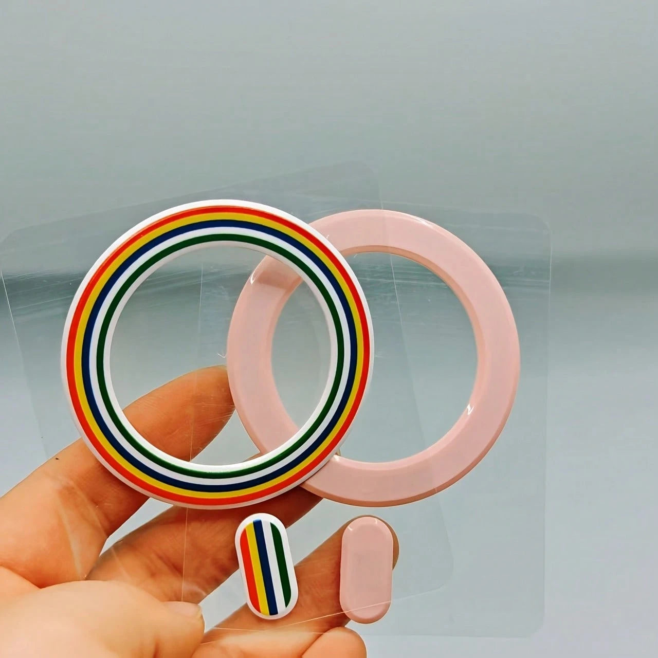 MagneGrip Pro Series: Universal Ultra-Thin Magnetic Sticker Set, Suitable For Wireless Charging| Strong Magnetic Attachment Accessories For Car Dashboard, AC Vent, Home & Office| Metal Ring Phone Ho