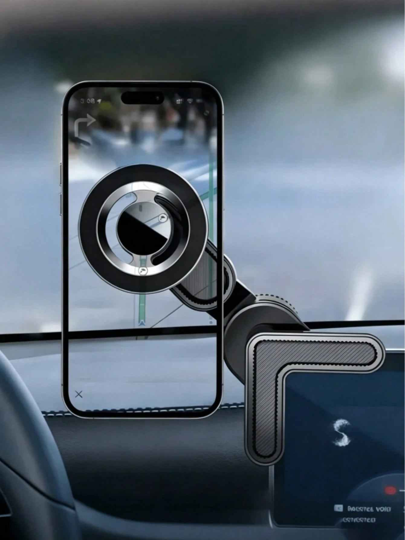 Magnetic Car Phone Holder – 360° Rotating Arm, Strong Magnetic Suction, Air Vent Clip Mount, Hands-Free Floating Screen Car Phone Holder, Suitable For Smartphones