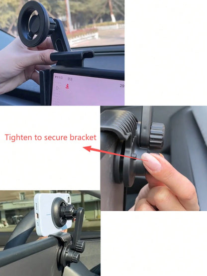 Magnetic Car Phone Holder – 360° Rotating Arm, Strong Magnetic Suction, Air Vent Clip Mount, Hands-Free Floating Screen Car Phone Holder, Suitable For Smartphones