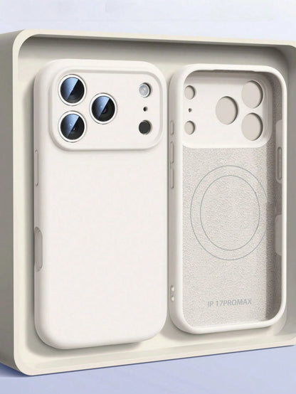 Magnetic Luxury Liquid Silicone Phone Case With Wireless Charging Support, Smooth Touch, Compatible With IPhone 17 Pro Max, 17 Pro, 17 Air, 17, 16 Plus, 15, 14, 13, 12 Pro Max, 11 Spring Gift Easter P