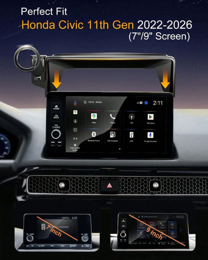 Magnetic Phone Holder For Civic 11th Gen 2022 2023 2024 2025 2026, 360° Car Screen Phone Mount Made For Civic Hatchback Sedan Touchscreen