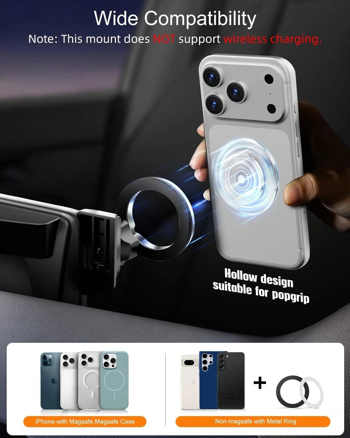 Magnetic Phone Holder For Civic 11th Gen 2022 2023 2024 2025 2026, 360° Car Screen Phone Mount Made For Civic Hatchback Sedan Touchscreen