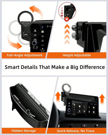 Magnetic Phone Holder For Civic 11th Gen 2022 2023 2024 2025 2026, 360° Car Screen Phone Mount Made For Civic Hatchback Sedan Touchscreen