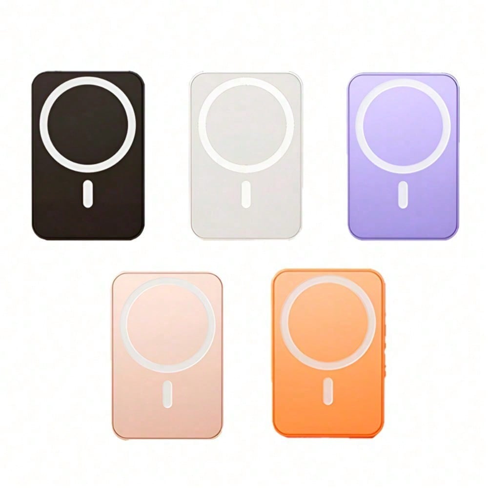 Magnetic Wireless Power Bank 5000mAh Qi2 Certified 15W Fast Charging| Ultra-Thin Portable Charger Compatible With IOS 17/16/15/14/13/12 Series Phones & Android Devices| Stylish Multicolor Mini Batte