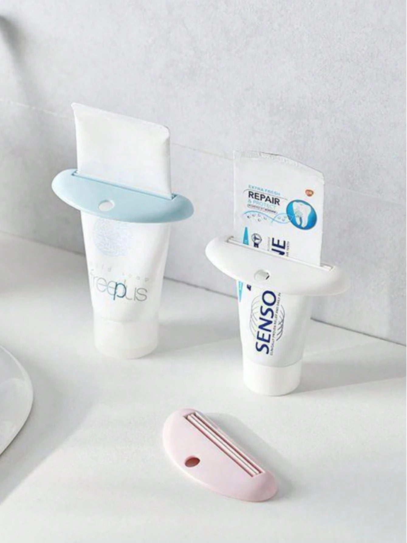 Manual Plastic Toothpaste Squeezer, Vertical Bathroom Dispenser For Toothpaste, Face Wash, Hand Cream, No Electricity Needed, Home Bathroom Decor, Autumn, Back To School Decor
