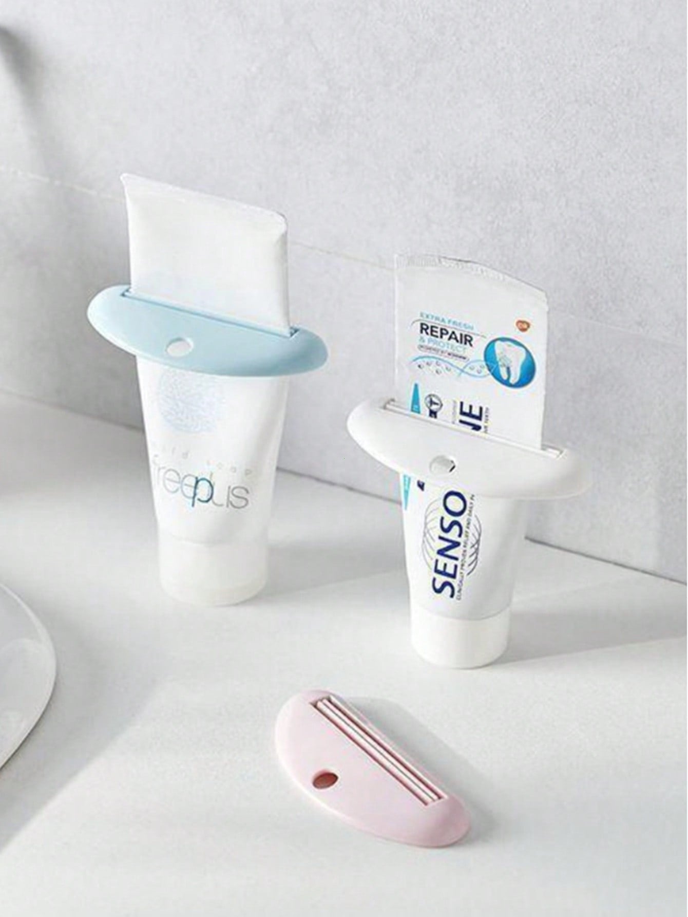 Manual Plastic Toothpaste Squeezer, Vertical Bathroom Dispenser For Toothpaste, Face Wash, Hand Cream, No Electricity Needed, Home Bathroom Decor, Autumn, Back To School Decor