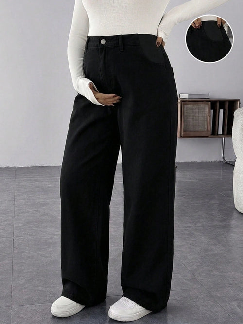 Maternity Casual Loose Baggy Jeans Casual Loose Women's Straight Jeans Thanksgiving
