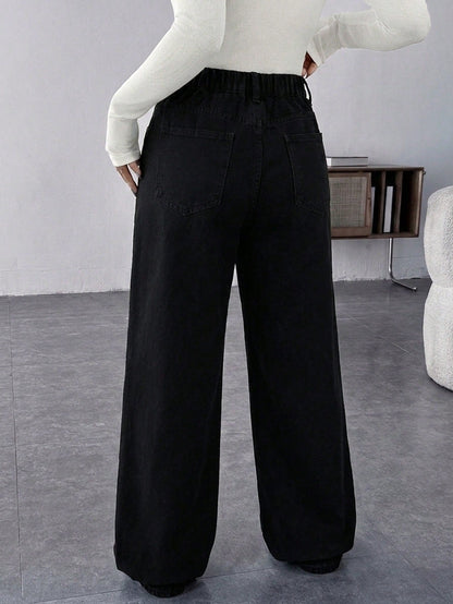 Maternity Casual Loose Baggy Jeans Casual Loose Women's Straight Jeans Thanksgiving