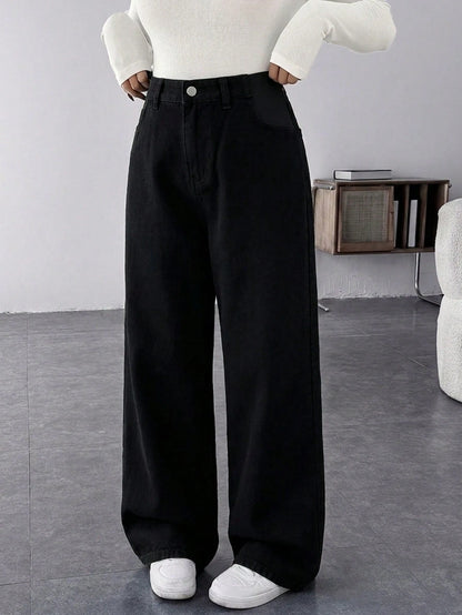 Maternity Casual Loose Baggy Jeans Casual Loose Women's Straight Jeans Thanksgiving