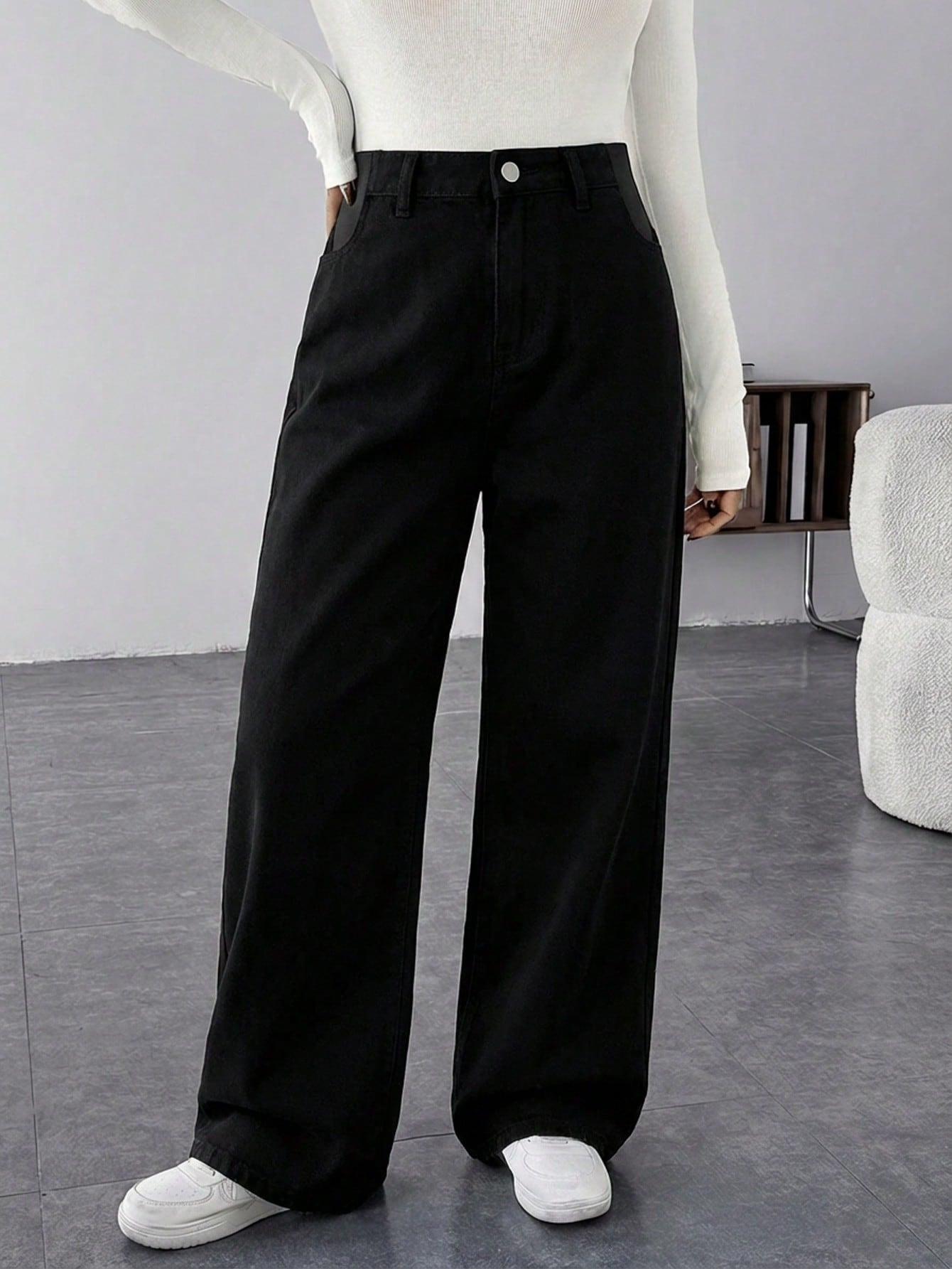 Maternity Casual Loose Baggy Jeans Casual Loose Women's Straight Jeans Thanksgiving