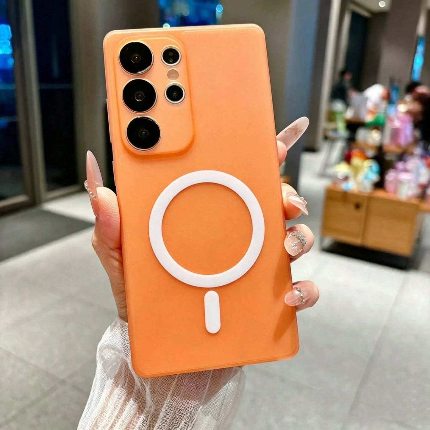 Matte Skin-Feel Magnetic Phone Case For Galaxy S26 Ultra S25 Ultra S24 Ultra S25 FE Frosted Slim Back Cover Minimalist Sleek Case For Galaxy A56 A36 A07 A17 A37 A57