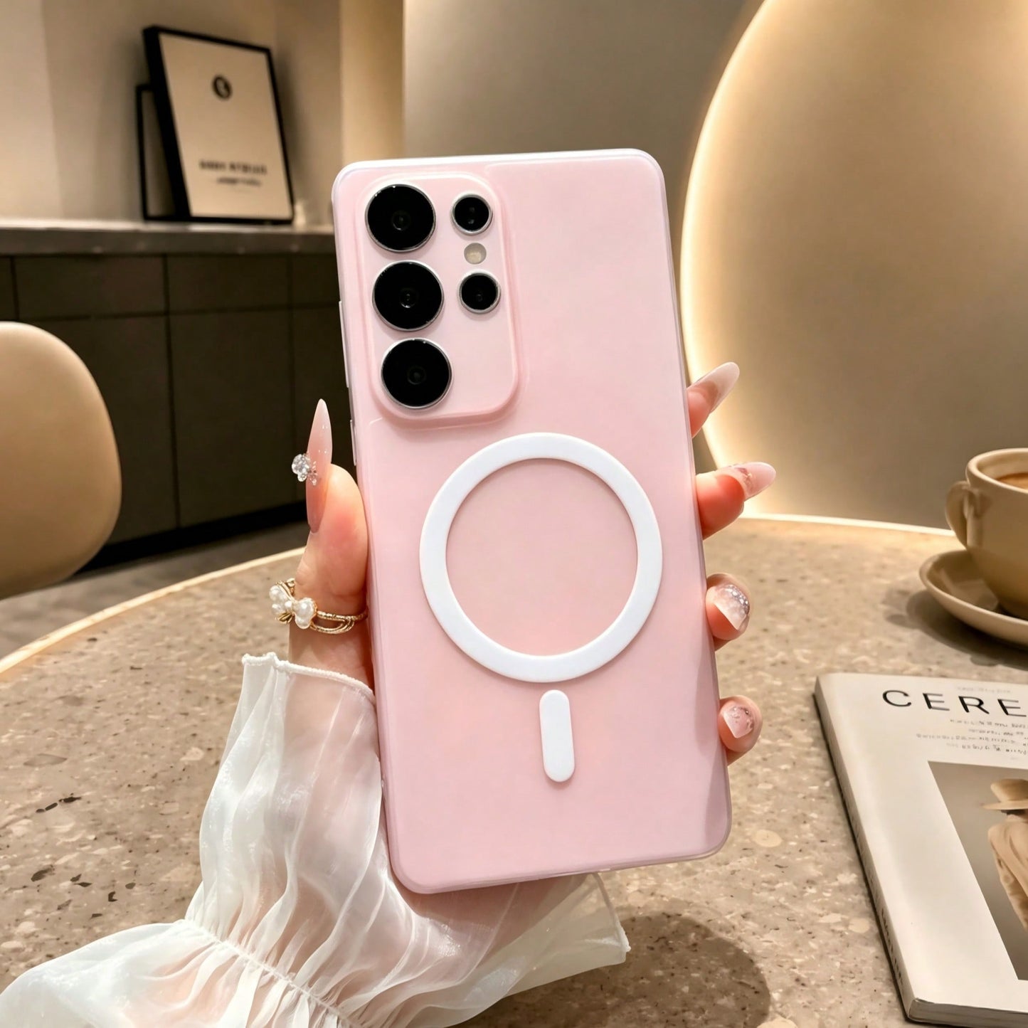 Matte Skin-Feel Magnetic Phone Case For Galaxy S26 Ultra S25 Ultra S24 Ultra S25 FE Frosted Slim Back Cover Minimalist Sleek Case For Galaxy A56 A36 A07 A17 A37 A57