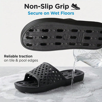 Men's And Women's Shower Shoes, Non-Slip Quick-Dry Bathroom Slippers With Drainage Holes, Lightweight Sandals For Swimming Pools, Gyms, Bathrooms, And College Dormitories