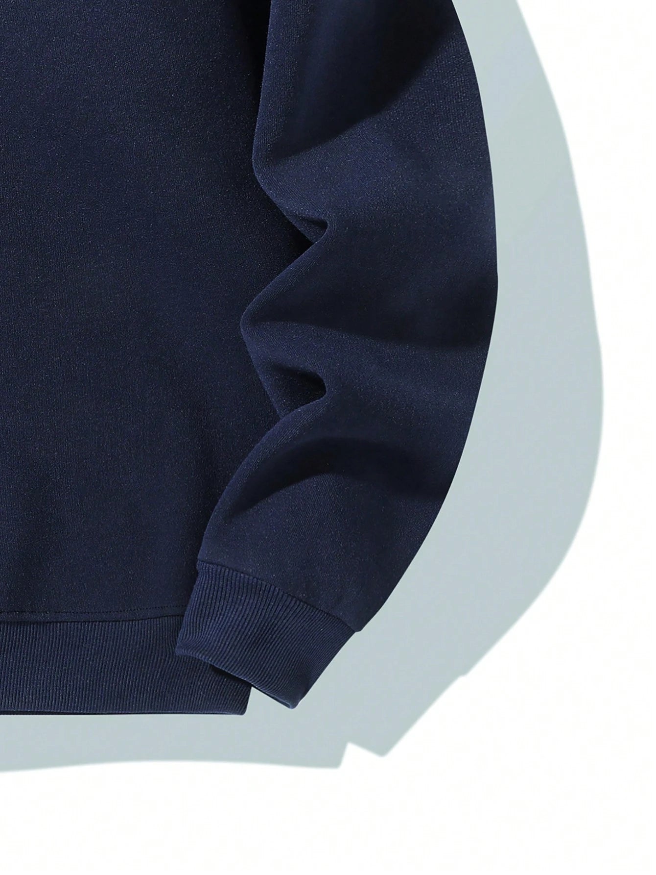 Men's Solid Color Half-Zip Pullover Hooded Sweatshirt, Couple Style Fleece Sweatshirt Sports