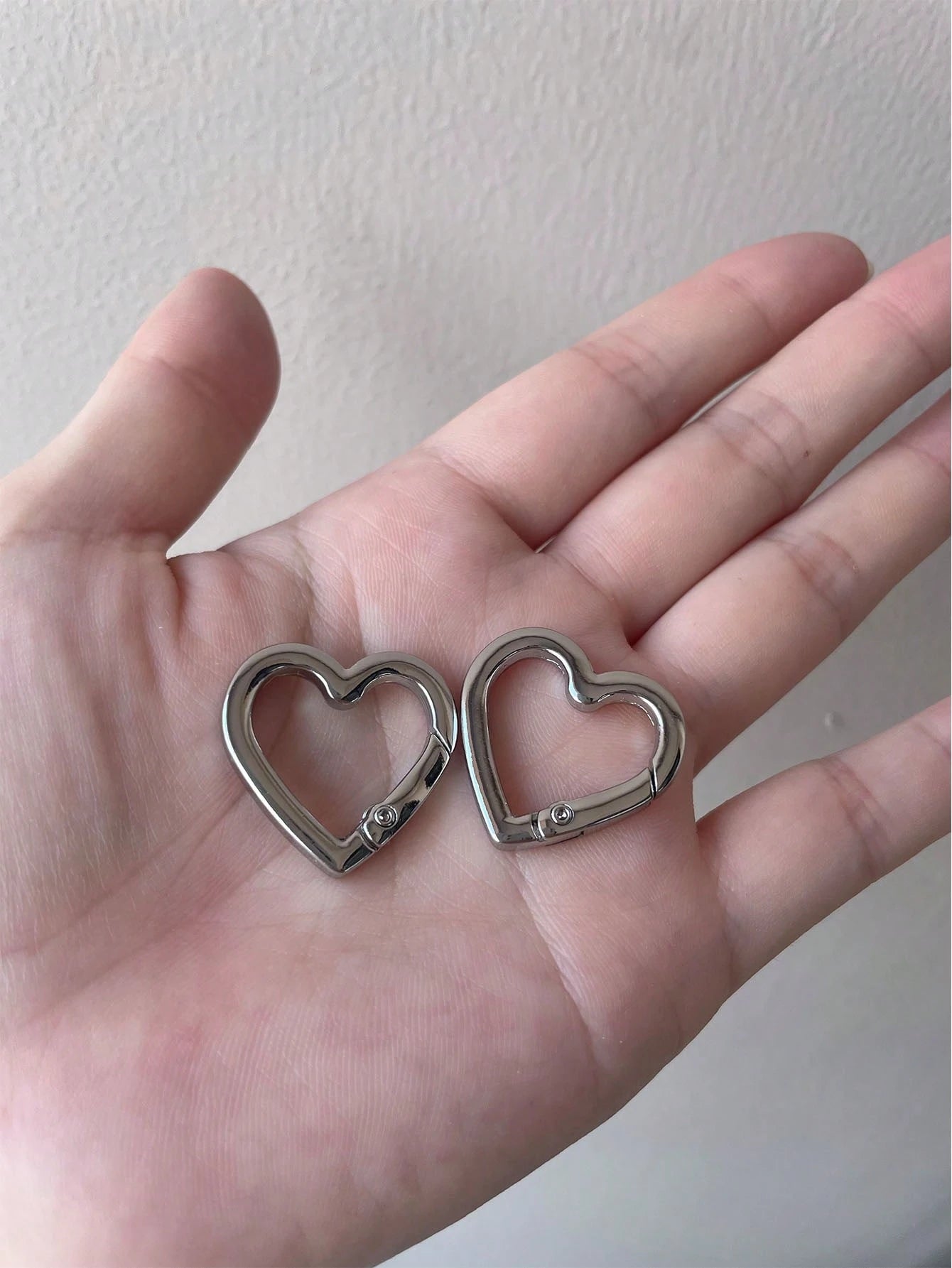 Metal Heart-Shaped Ring Buckle, Spring Clasp For Bag, Clothing Accessory
