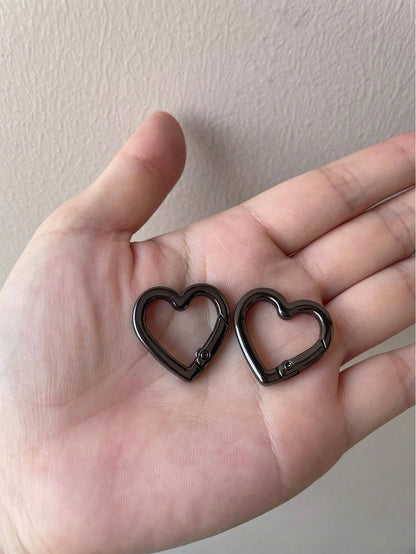 Metal Heart-Shaped Ring Buckle, Spring Clasp For Bag, Clothing Accessory