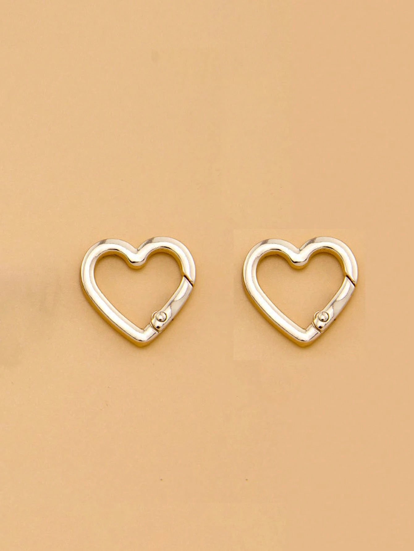 Metal Heart-Shaped Ring Buckle, Spring Clasp For Bag, Clothing Accessory
