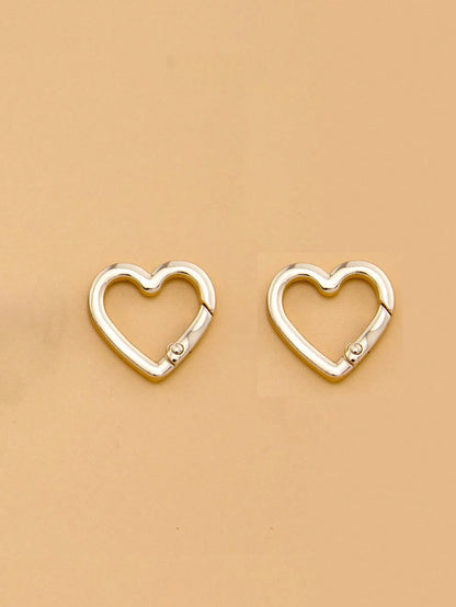Metal Heart-Shaped Ring Buckle, Spring Clasp For Bag, Clothing Accessory