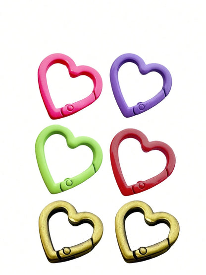 Metal Heart-Shaped Ring Buckle, Spring Clasp For Bag, Clothing Accessory