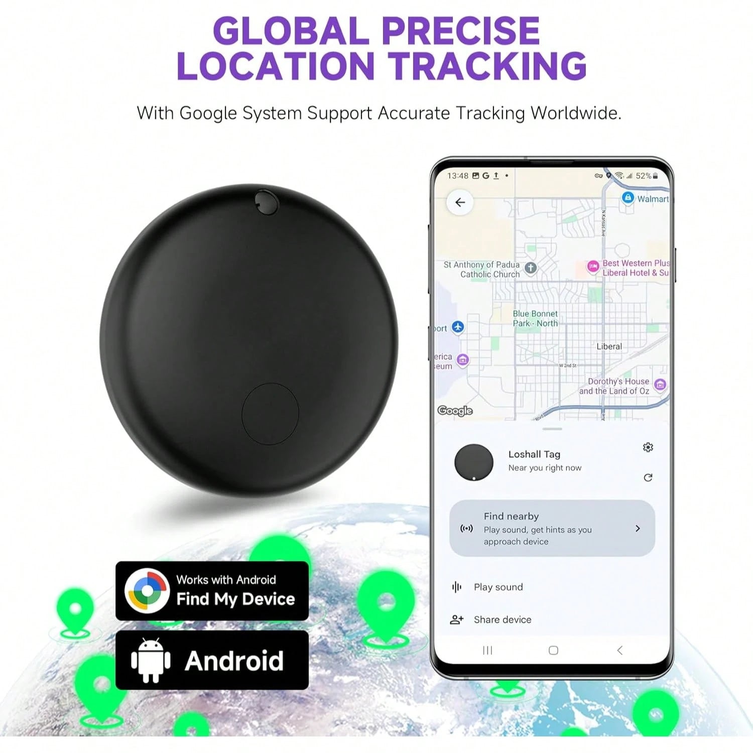Mini GPS Tracker, 1 Count Car GPS Tracker With Weatherproof Magnetic Case, Batteries Powered Hidden Car Tracking Device