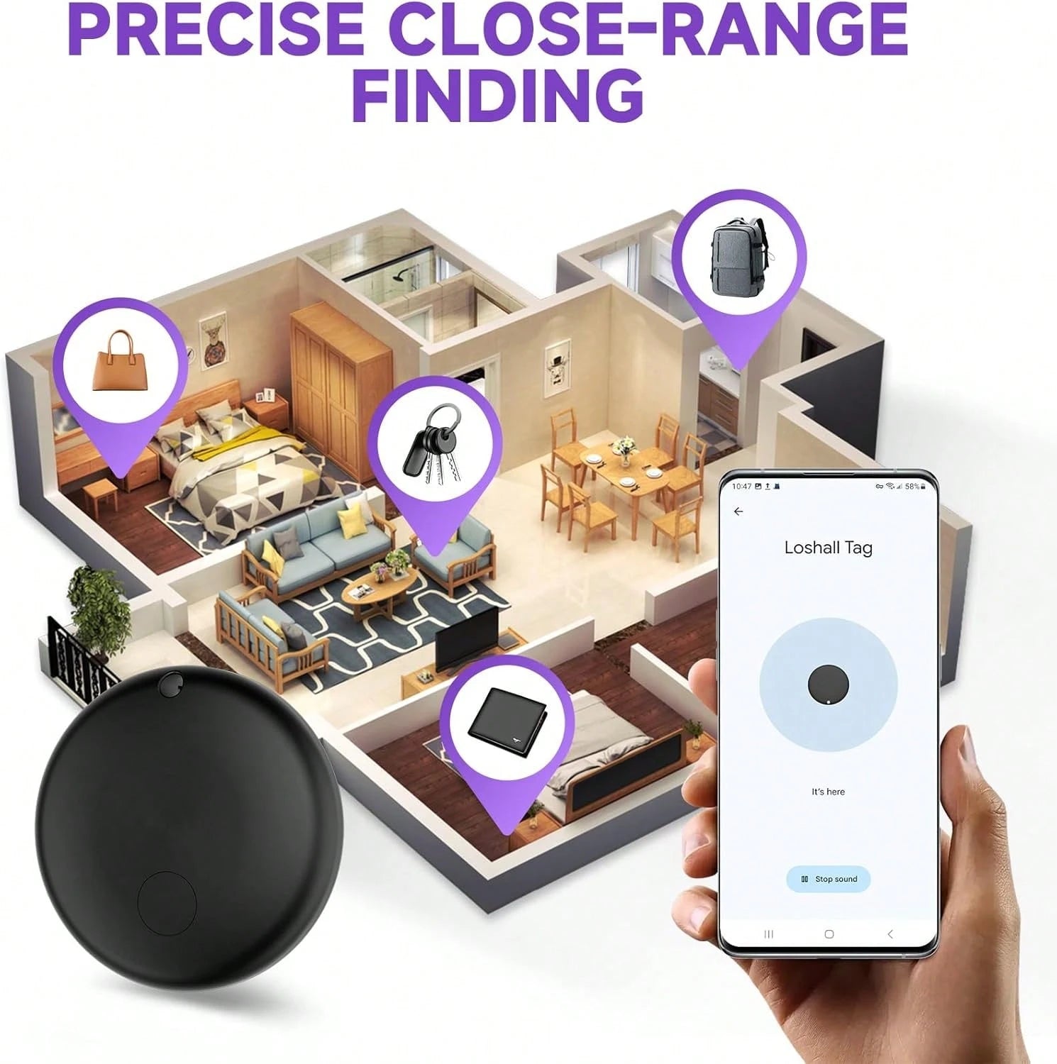 Mini GPS Tracker, 1 Count Car GPS Tracker With Weatherproof Magnetic Case, Batteries Powered Hidden Car Tracking Device