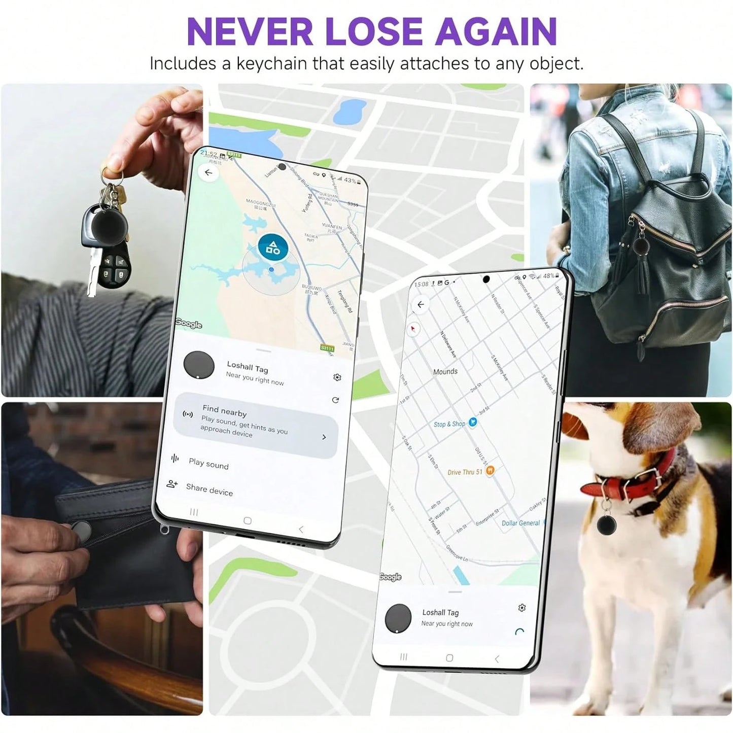 Mini GPS Tracker, 1 Count Car GPS Tracker With Weatherproof Magnetic Case, Batteries Powered Hidden Car Tracking Device