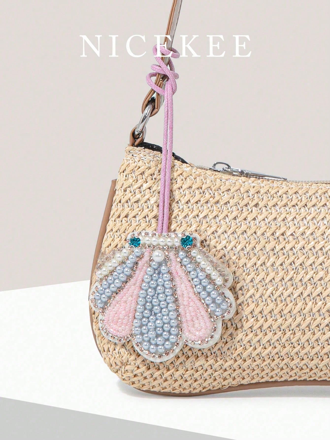 Minimalist Fashion Holiday Bag Charm, Color-Block Beaded Faux Coconut Tree Pendant, Exquisite Mini, Highly Attractive, Small And Unique Design, Versatile For Daily Use, Suitable For Beach Vacation To