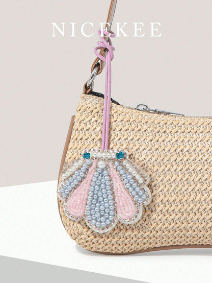 Minimalist Fashion Holiday Bag Charm, Color-Block Beaded Faux Coconut Tree Pendant, Exquisite Mini, Highly Attractive, Small And Unique Design, Versatile For Daily Use, Suitable For Beach Vacation To