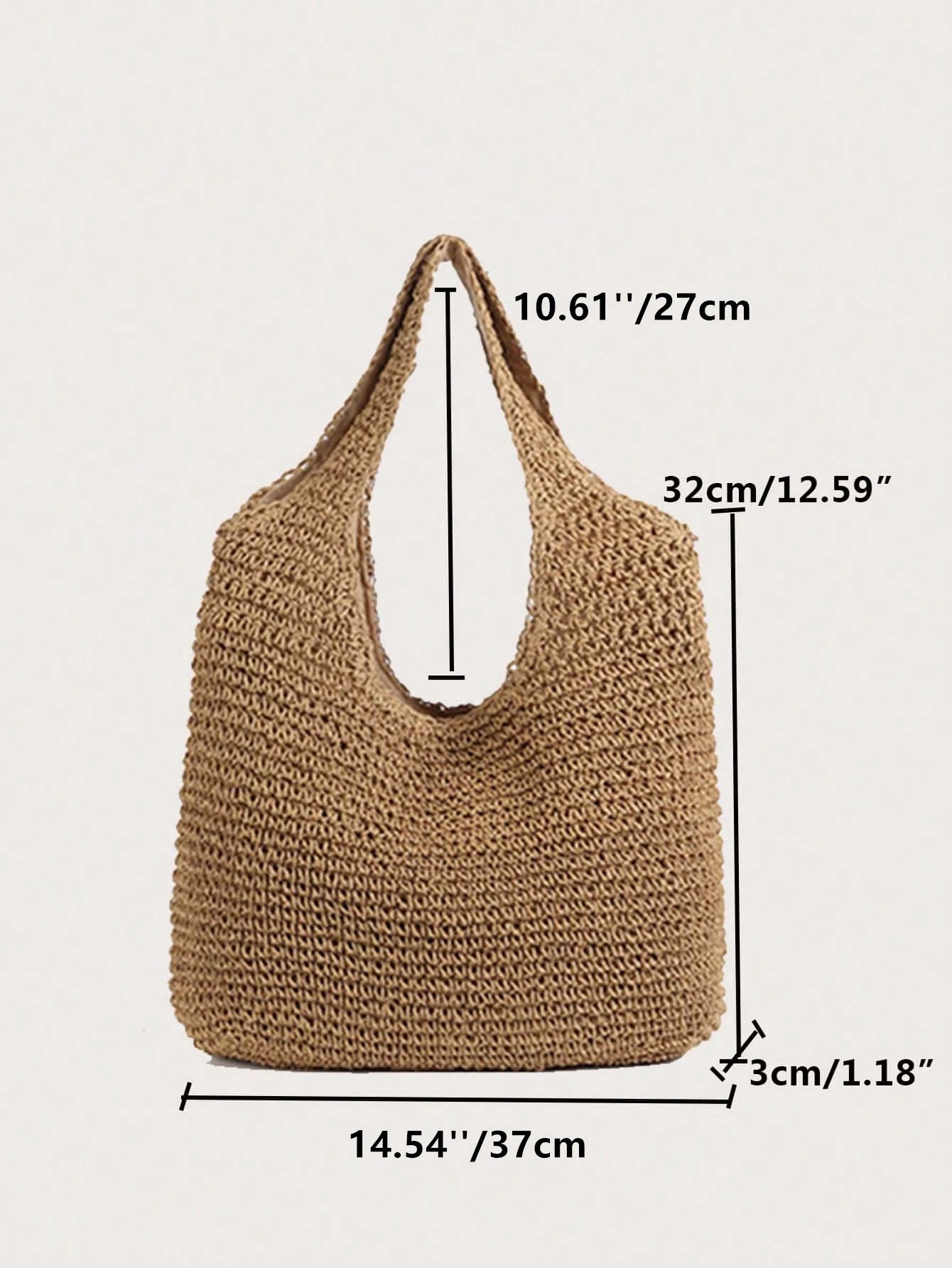 Minimalist Hollow Out Detail Straw Bag,Mothers Day Gift For Mom, Beach Essentials Women Bags For Vacation & Holidayback To School,Classic Casual, Suitable For Teen Girls Women College Studentsvacation